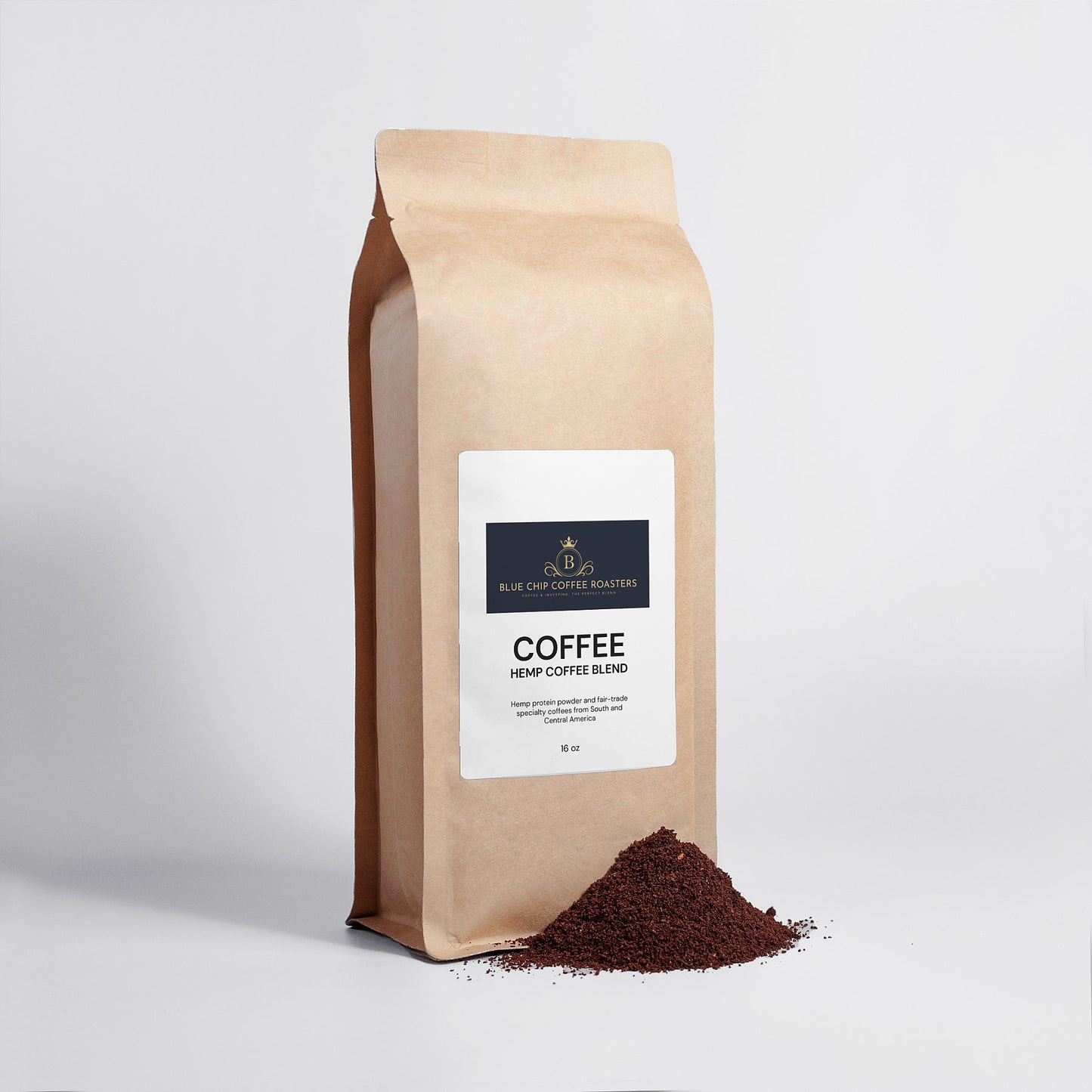 Organic Hemp Coffee Blend - Medium Roast 16oz - Blue Chip Coffee Roasters